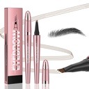 Q708 3D Microblading Obočie Ceruzka, vodeodolný, 4-Tiped, Long-Lasting, Micro-Fork Applicátor pre prírodné obočie, Všetky kožné tóny (2#Dark Brown)