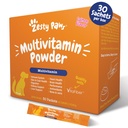 Zesty Paws 10-v-1 pes Multivitamín - Gut, Immune, Joint, Skin & Coat Support, a viac - Psie vitamíny a doplnky prášok - Pet Supplements with Omega Fish Oil & VitaFiber - Salmon - 30 Ct