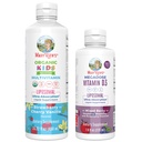 MaryRuth Organics Kids Multivitamín Lipozomal (Jahoda Cherry & Vanilla) & Vitamín D3 Lipozomálne (zmiešané Berry) Čistá etiketa Projekt Overené ® Vitamíny pre imunitu a celkový Wellness, Vegan, Non-GMO