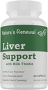 Nature's Renewal Liver Support Supplement – Cleanse Detox Repair Renew Recovery Formula with Milk Thistle, Dandelion Root, Artichoke Extract, Choline, Turmeric – 60 Capsules