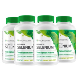 Youngevity Ultimate Selenium + Kofaktory - Essential Mineral Supplement for Immune Support, Antioxidant Defense, funkcie štítnej žľazy, a Cellular Health (I-selenometionín) - (90 Kapsule)