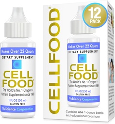 Cellfood Oxygen Boost - 1 fl oz, 12 Balenie - Liquid Oxygen Supplement - Gluten Free, Cert.