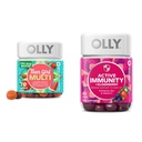 OLLY Teen Girl Multi Gummy, Zdravá koža a imunitná podpora, 15 Essential Vitamíny, 70 Gommy Active Imunity+Elderberry, 45 Gumies, Berry Flavor