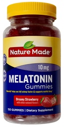 Nature Made Melatonin 10mg Dreamy Strawberry Natural flavors, 150 Gummies