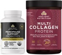 Staroveká výživa regeneratívne organické Certified Probiotiká pre menopauzu, 60 Počet + Multi kolagén Protein Powder Neochutené, 45 Servisov