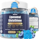 Lipozomálne glutatiónové gummie Chews, 1100mg koncentrovaného vzorca - 98% Biodostupný w/vitamín C, ALA, NAC & Milk Thitle for Antioxidant - Pečeň Cleanse Detox Supplement, Vegan, 120 ct