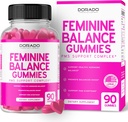 Feminine Balance for Women Gummies & PMS Gummies (90 gróf) - Natural Feminine Balance for Women - Cramps, Bloating, Mood Swings, Hot Flashs - Formulated with Cranberry, Dong Quai & Chasteberry