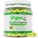 NEVISS Vegánsky multivitamín pre ženy a mužov w/metyl B12, D3 K2, rastlinný Omega 3 (DHA+EPA), železo, cholín, zinok, celodenné vitamíny vitamíny pre Vegánov a Vegetarianov, bez cukru, 60Cts
