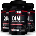 FORCE FACTOR DIM, 3-Pack, Tablety na zníženie Estrogénu u mužov, Diindolylmetán doplnok s kľúčovými prírodnými zložkami a Superior Absorpcia, Diindolylmetán 300mg, funguje rýchlo, 90 Kapsule