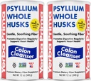 Yerba Prima Psillium Whole Husks, Colon Cleanser 12 oz (Stock of 2) - All Natural Dietary Fiber, Pure Premium Psyllium, Lab-Tested Non-GMO, Gluten-Free Fiber, Made in The USA