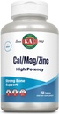 KAL Cal/Mag/Zinc | 1000mg Calcium, 400mg Magnesium & 15mg Zinc | Bone, Muscle, Heart & Immune Support | 250ct, 83 Serv.