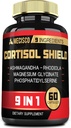 9in1 Cortisol Shield - Ashwagandha & Magnézium Glycinate, Rhodiola, Fosfatidylserin, L-theanine, Licorice Root, St. John's Wort, Lions Mane - Mind & Mood, Restful Night Support - 60 kapsúl