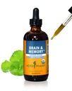 Herb Pharm Mozog a pamäť Tekutý bylinný vzorec s Ginkgo pre pamäť a koncentráciu, 4 Fl Oz