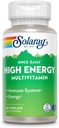 SOLARAY Once Daily High Energy Multivitamín, Bez železa, Imunitný systém a energetická podpora, celých potravín a bylinných zložiek, Muži a ženy a viac vitamínov, 60 Servings, 60 VegCaps