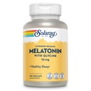 SOLARAY Melatonín 10 mg s glycínom - rozšírené uvoľnenie, zdravý spánok a upokojujúce relaxačné podpora - Lab Overené, Vegan, lepok bez, 60-dňová záruka - 100 Servings, 100 VegCaps
