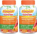 Emergen-C vitamín C Gumies, Dietary Supplement for Immune Support, Tangerine, Watermelon and Sour Apple Flavor - 45 gróf x 2 (Stock of 2)
