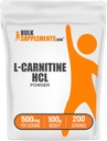 BulkSupplementments.com L-karnitín HCl prášok - karnitín doplnok, karnitín prášok, L-karnitín 500mg - Neochutené & Gluten Free, 500mg per Serving, 100g (3,5 oz) (Pack of 1)