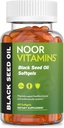 Noor Vitamíny Halal Black Seed Oil Kapsule, Halal Vitamíny, 1000 mg Black Seed Oil od Nigella Sativa, Thymochinón, non-GMO, Gluten bez, 60 Počet