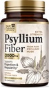 Psyllium Husk Kapsule 1500 mg - Prírodné Fiber Supplement Pills, Daily Digestion, Colon Health, & Regularity Support, Plant Based Psyllium Husks Powder Caps, Vegan, Non-GMO - 120 Veggie Capsules