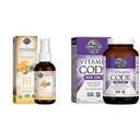 Záhrada života Organics Vegan Vitamín D3 Spray 1000 IU, Zinkové doplnky 30 mg - Vitamín C, Immune & Skin Health