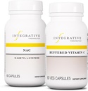 Integratívne terapie Bundle s pufrovaným vitamínom C kapsule 1000 mg, 60 Vegánske kapsuly & NAC, 60 kapsuly - Immune Supplement with Antioxidant Support* - Support Respiration & Lung Function