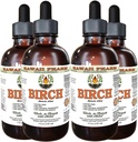 Birch Liquid Extract bez obsahu alkoholu, Birch (Betula Alba) Sušená kôra Glycerit Hawaii Pharm Natural Herbal Supplement 4x4 oz