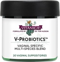 Vitanica V-Probiotiká - Probiotiká pre ženy - Vaginálne domnienky s Lactobacillus Rhamnosus, Gasseni & More - Ženské zdravotné doplnky - Lady - 30 Vaginálne predpoklady