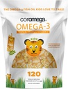 Coromega Kids Omega 3 Fish Oil Supplement, 650mg Omega-3s, Tropical Orange + Vitamín D, 120Single Serve Squeeze Pakets