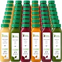 7 Denná šťava očistiť od Raw fontány, Všetky prírodné Raw Detox očistiť, Juiling pre telesný odpočinok, studené lisované šťavy rýchlo, skvelý spôsob, ako preskočiť zdravú stravu, 42 fľašu 12oz, 7 Ginger Shots