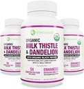 Max Absorbcia USDA organické mlieko Thitle Potent 5:1 Koncentrovaný extrakt (2000mg sila) & Organické púpava Root 