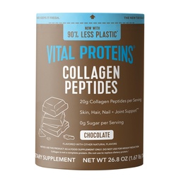 Vital Proteins Collagen Peptidy prášok doplnok, hydrolyzovaný kolagén pre pokožku, vlasy, nechty a kĺby, čokoláda, 28 porcie