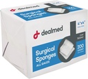 Dealmed 4" x 4" Operačné spongá, 8-Ply, Non-Woven Absorbent Gauze Spongá pre starostlivosť o rany, Kits prvej pomoci a lekárske zariadenia, 200 Počet (Pack of 1)