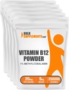 BulkSupplements.com Vitamín B12 Metylkobalamín prášok - 1% B12 Metylkobalamín, Essential B Vitamín - B12 doplnok, bez gluténu, 20 mg na porciu, 5 kg (11 lbs) (Pack of 1)