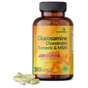 Futurebiotiká Glukozamín Chondroitin Turmerica & MSM Advanced Joint Formula, podporuje zdravé kĺby a mobilitu - Non-GMO, 180 Kapsule