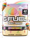 G Fuel Rainbow Sherbet Energy Drink Powder, Pre Cvičenie kofeín Mix pre Herné, bez cukru Focus Amino, Vitamín + Antioxidanty, 9.9oz (Rainbow Sherbet, 40 Servings)