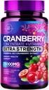 Cranberry Supplement 25,000mg Formula + Vitamín C 