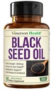 Black Seed Oil - Cold Pressed Black Seed Oil Kapsule - Poskytuje vitamín E a Omega 3 6 9 - Vysoká potencia (1500mg) pre Immune & Joint Support, Antioxidanty, Tráviace, vlasové nechty - Vegan 90 Caps