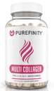PUREFINITY Kolagénové Peptidy pre ženy Typ I, II, III, V & X s kyselinou biotínovou a hyalurónovou, podporuje zdravú pokožku, kosti, vlasy a nechty, non-GMO, Grass-Fed (90 kapsúl, 1 mesiac dodávky)
