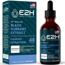 E2H Natural Black Currant Extract, Cold Pressed Black Currant Seed - Imunitný systém Zdravie - Rýchle Absorbovanie kvapaliny - 2 Fl Oz