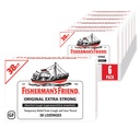 Fisherman 's Friend Cough Drops, Cough Supressant and Sore Throat Lozenges, Original Extra Strong, 10mg Menthol, 228 Drops (6 Balíčky 38)