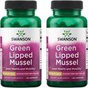 Swanson Green Lipped Mussel (Freeze-Dried) - Nový Zéland Spoločný zdravotný a mobilný doplnok - Prírodná formula môže podporovať zdravie srdca a tráviace funkcie - (60 kapsule, 500mg Každý) (2 balenie)