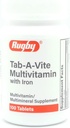 Rugby Laboratories Tab-A-Vite Multivitamín so železom Multimineral Supplement Vitamín A, C, D Tiamine Riboflavin Niacin Folát Kyselina pantoténová 100 tabliet (Pack of 1)