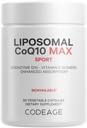 Kódovanie Lipozomálne CoQ10 Max. doplnok - 250 mg koenzýmu Q10 s vitamínom E izomery Tokoferoly - 2-Mesačné napájanie - 1 Kapsula na podávanie - Lipozomálne Dodanie - non-GMO, bez lepidla - 60 kapsúl