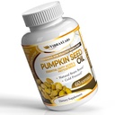 Vibraxlabs Tekvicové semeno olej - 100% za studena lisované Pure 1000mg extrakt - Najlepšie pre rast vlasov, mladší vzhľad kože a tváre, Bladder Control Supplement, 60 Softgels