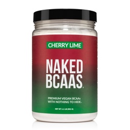 Naked Cherry Lime BCAAs Amino Acids Powder, 100% Pure 2:1:1 Formula, Vegan Branched Chain Amino Acides, Instantized All Natural BCAA Powder Supplement - 501 Grams, 34 Servings