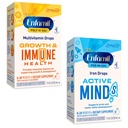 Enfamil Poly-Vi-Sol a Fer-in-Sol Liquid Drop Multivitamínové doplnky pre dojčatá a batoľatá, 2x50 ml Dropper fľaša