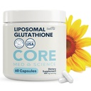 Jadro Med Science Lipozomálne Glutatión Supplement (500mg, 60 Kapsule) - Pure Reduced Setria with Fosfolipid Complex - Antioxidant Supplement for Energy, Brain Health, Skin & Liver Health