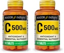 MASON NATURAL vitamín C 500 mg - podporuje zdravý imunitný systém, antioxidant a esenciálny živina, 100 tabliet (dávka 2)