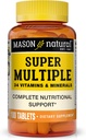 MASON NATURAL Super Multiple 34 Vitamíny a minerály - Kompletná nutričná podpora, Všetko v jednom multivitamíne, podporuje celkové zdravie, 100 tabliet