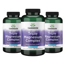 Swanson Triple Magnézium Complex - Minerálny doplnok - Prírodná podpora - Featuring Citrate, Oxid a aspartát - (300 Kapsule, 400mg Každý, 3 Balenie)